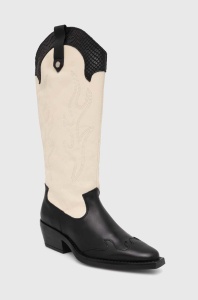 Steve Madden cizme de piele Wenda femei, culoarea negru, cu toc drept, SM11003097
