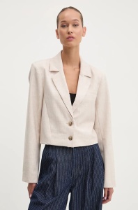 Abercrombie & Fitch sacou culoarea bej, un singur rand de nasturi, melanj, KI144-4142