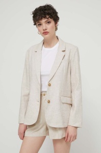 Abercrombie & Fitch sacou de in culoarea bej, un singur rand de nasturi, neted