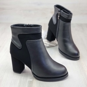 Botine Cu Toc Gros Dama Negre Camila - Img 6