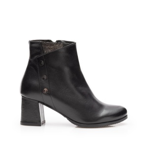 Botine elegante dama din piele naturala - 568 Negru Box
