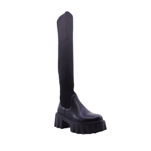 Cizme stretch femei Enzo Bertini negre din piele și textil 1126DC3841N - Img 2