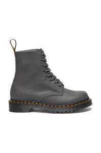Dr. Martens bocanci de piele 1460 Pascal femei, culoarea gri, cu toc plat, DM31693029