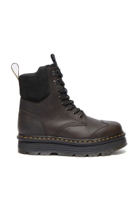 Dr. Martens bocanci de piele Zebzag 8 Tie culoarea maro, cu platforma, izolare usoara, DM32116733
