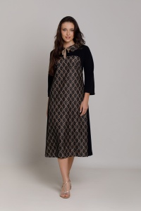 ELOWYN dress in black lace and triple veil - Img 4