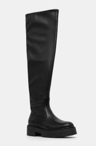 Geox cizme D SPHERICA EC7 femei, culoarea negru, cu platforma, D46VDC 0BC43 C9999
