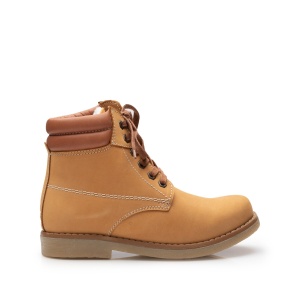 Ghete casual din piele naturala nabuc - 227-1 Camel Nabuc