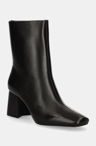 HUGO cizme de piele Ariela femei, culoarea negru, cu toc drept, 50531789