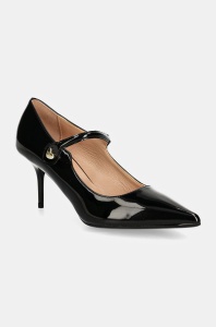 Love Moschino stilettos de piele culoarea negru, JA10537G0LIH0000