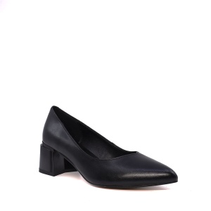 Pantofi cu toc mic femei Luca di Gioia negri din piele 1267DP9500N - Img 2