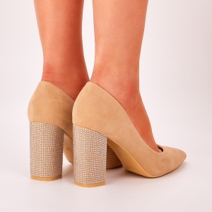 Pantofi Dama Bej Cu Toc Bisky - Img 3