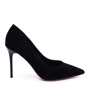Pantofi stiletto femei Luca di Gioia negri din piele întoarsă 3849DP253VN - Img 1