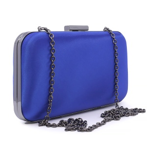 Poșetă tip clutch femei Benvenuti albastru royal cu detalii nichel 290PLS11163BL - Img 2