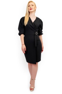 Rochie Dama Cate Midi Neagra - Img 3