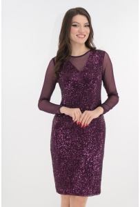Rochie de ocazie din paiete violet