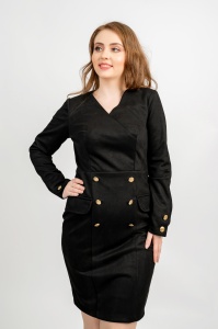 Rochie tip sacou eleganta neagra Evea - Moze - Img 4