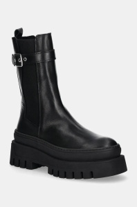 Steve Madden ghete chelsea de piele Crusher femei, culoarea negru, cu platforma, SM11003328