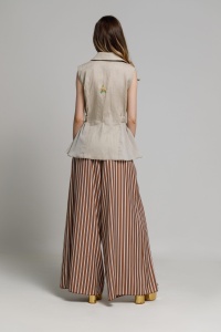 TALA vest made of linen and greige veil - Img 2