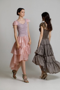 VALY pink asymmetric casual dress with ruffles - Img 4