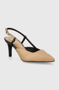 Wojas pantofi cu toc culoarea bej, 3512754