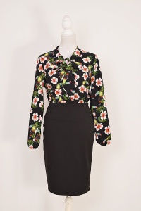 Compleu bluza Lora si fusta neagra - Img 1