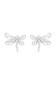 Lilou cercei placați cu argint Dragonfly 182/22/KOL/AZU/BIC/SR