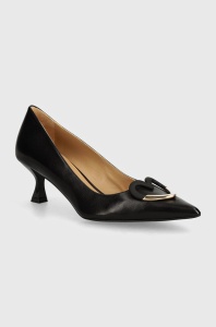 Love Moschino stilettos de piele culoarea negru, JA10325G1LIE0000