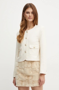 Marella sacou culoarea bej, un singur rand de nasturi, neted, 2423046122200