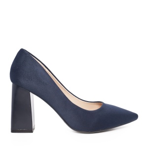 Pantofi stiletto femei Solo Donna bleumarin cu toc gros 1167DP1110VBL - Img 1