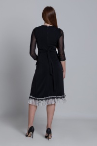 Rochie PURA neagra din triplu voal - Img 5
