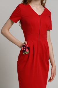 TIANNA 24 red dress with embroidery - Img 2