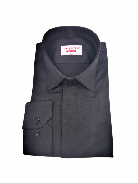 Camasa Rinaldi, slim fit, neagra, Corado