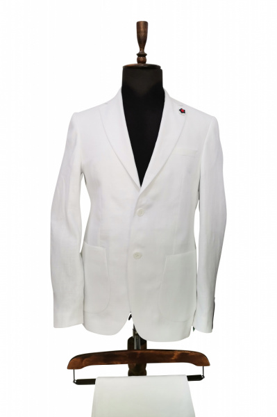 Costum barbati de in slim fit Walter alb