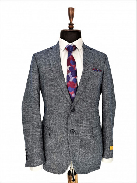 Sacou clasic talia 2 Roland gri-bleu