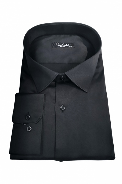 Camasa Pierre Carlos, clasica, negru, Luciano
