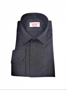 Camasa Rinaldi, slim fit, neagra, Corado