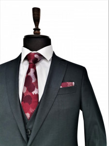 Costum gri slim fit 