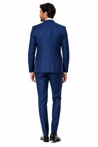 Costum barbati slim fit Frank albastru talia 0 - Img 5