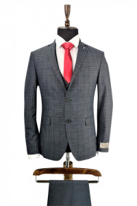 Costum gri slim fit