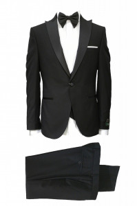 Costum de Ocazie Slim Fit, Morris negru Eleganță de la Dress Elegant by ZIVER - Img 7