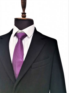 Palton negru slim fit 