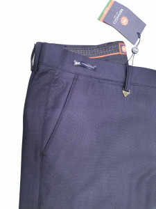 Pantaloni barbati casual bleumarin slim fit Amadeo - Img 3