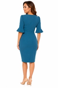 Rochie albastru turcoaz Christine - Img 4