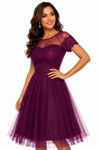 Rochie de ocaazie mov Melinda - Img 3