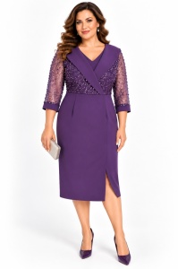 Rochie de ocazie Allison mov pruna - Img 2
