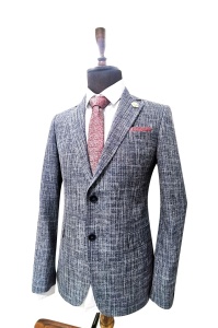 Sacou slim fit Calvin bleumarin - Img 3