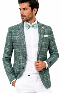 Sacou slim fit Calvin verde