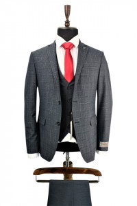 Costum gri slim fit