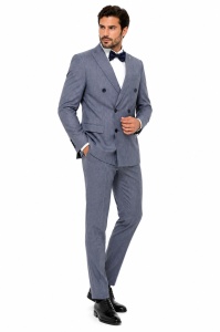 Costum barbati slim fit Samuel gri 2R - Img 2