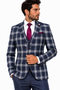 Costum barbati slim fit Timothy albastru